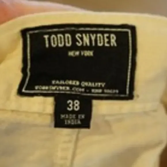 Todd Snyder High Rise Cotton/Linen Shorts White Men Size 38